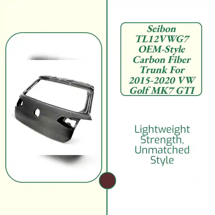 Seibon TL12VWG7 OEM-style carbon fiber trunk for 2015-2020 VW Golf MK7 GTI by@Outfy