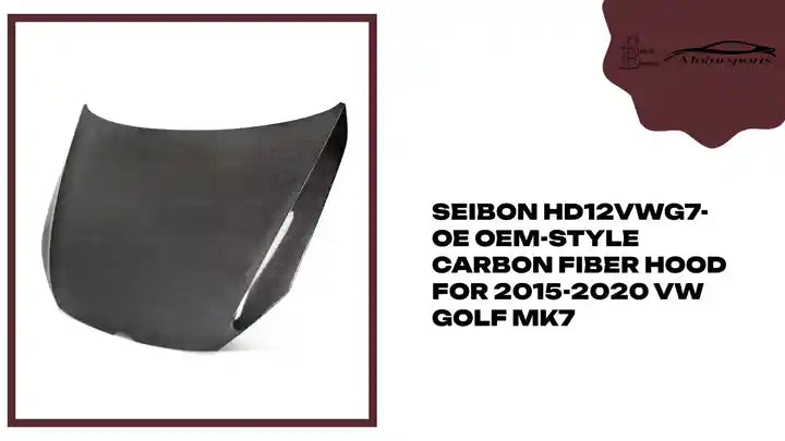 Seibon HD12VWG7-OE OEM-style carbon fiber hood for 2015-2020 VW Golf MK7 by@Outfy