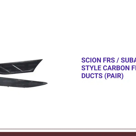 Scion FRS / Subaru BRZ FR Style Carbon Fiber Fender Ducts (Pair) by@Outfy