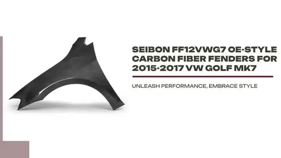 Seibon FF12VWG7 OE-style carbon fiber fenders for 2015-2017 VW Golf MK7 by@Outfy