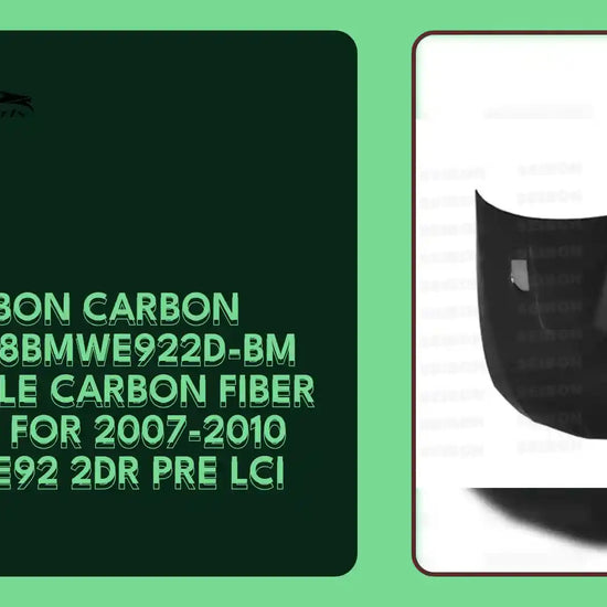 Seibon Carbon HD0708BMWE922D-BM BM-style Carbon Fiber Hood For 2007-2010 BMW E92 2DR Pre LCI by@Outfy