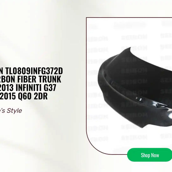 Seibon Carbon TL0809INFG372D OEM-style Carbon Fiber Trunk Lid For 2008-2013 Infiniti G37 2dr And 2014-2015 Q60 2dr by@Outfy