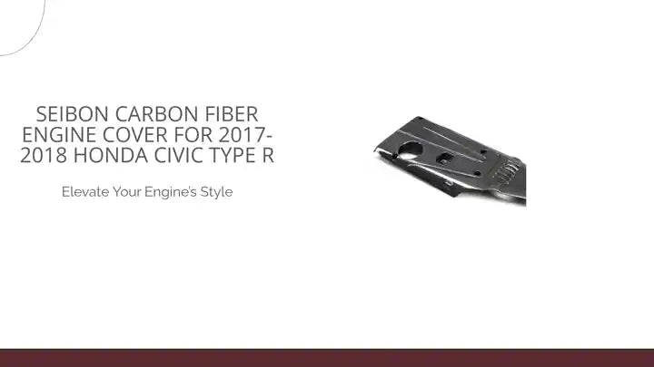 Seibon Carbon Fiber Engine Cover For 2017-2018 Honda Civic Type R by@Outfy