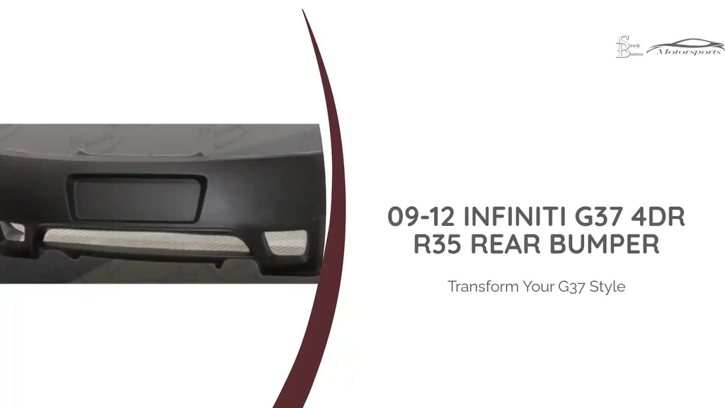 09-12 Infiniti G37 4Dr R35 Rear Bumper by@Outfy