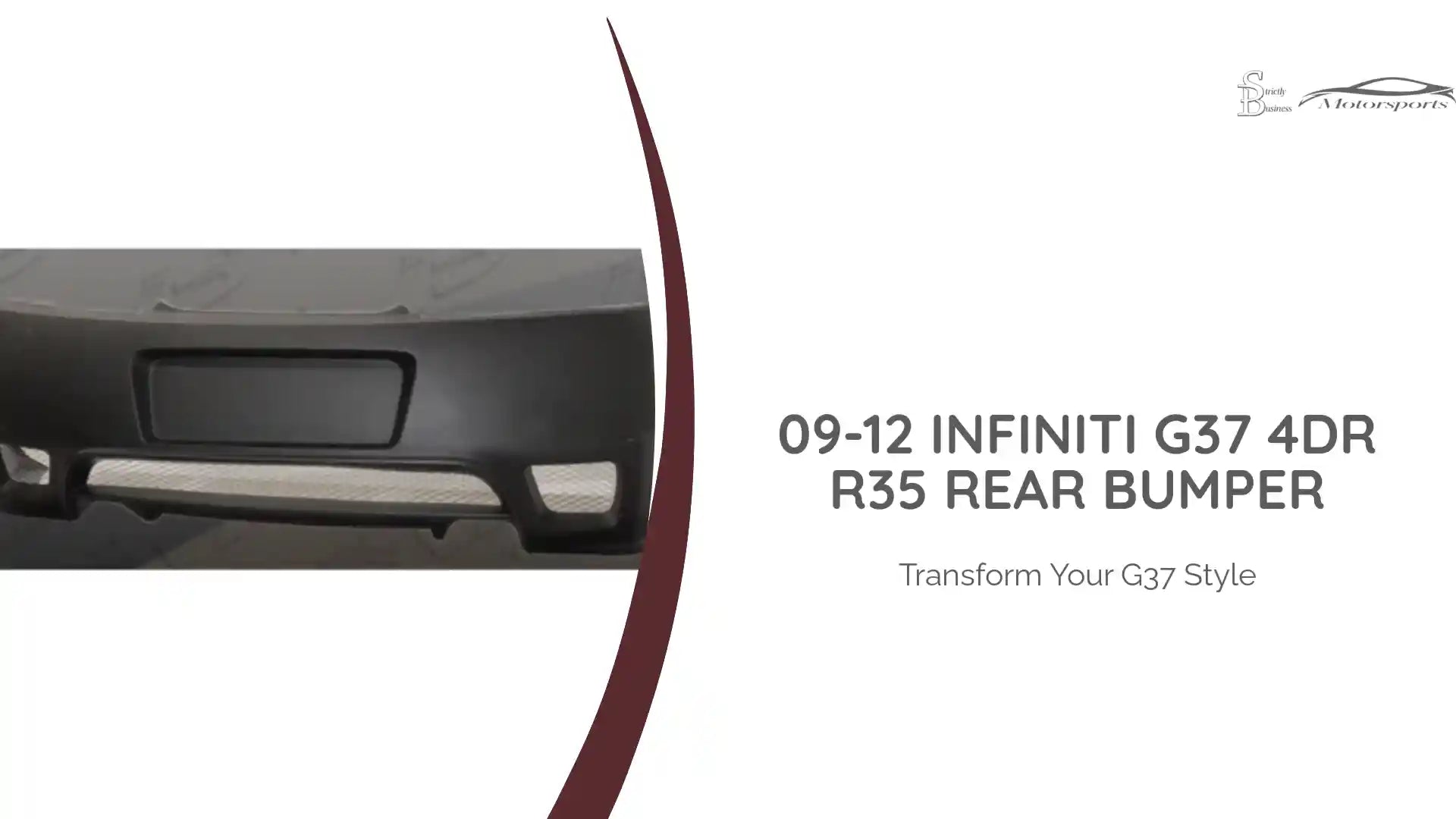 09-12 Infiniti G37 4Dr R35 Rear Bumper by@Outfy