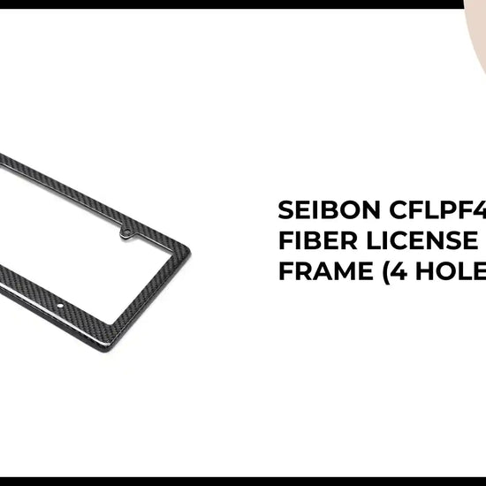 Seibon CFLPF4 Carbon fiber license plate frame (4 holes) by@Outfy