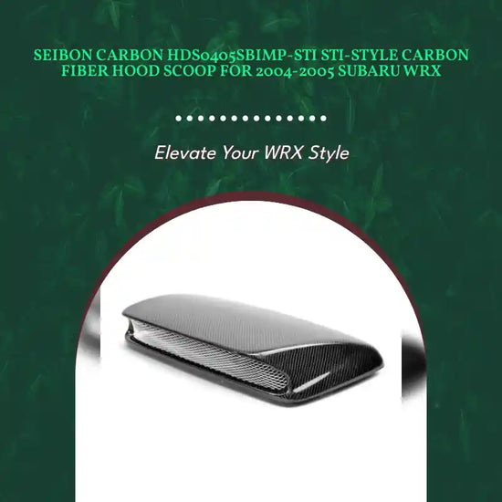 Seibon Carbon HDS0405SBIMP-STI STI-style Carbon Fiber Hood Scoop For 2004-2005 Subaru WRX by@Outfy