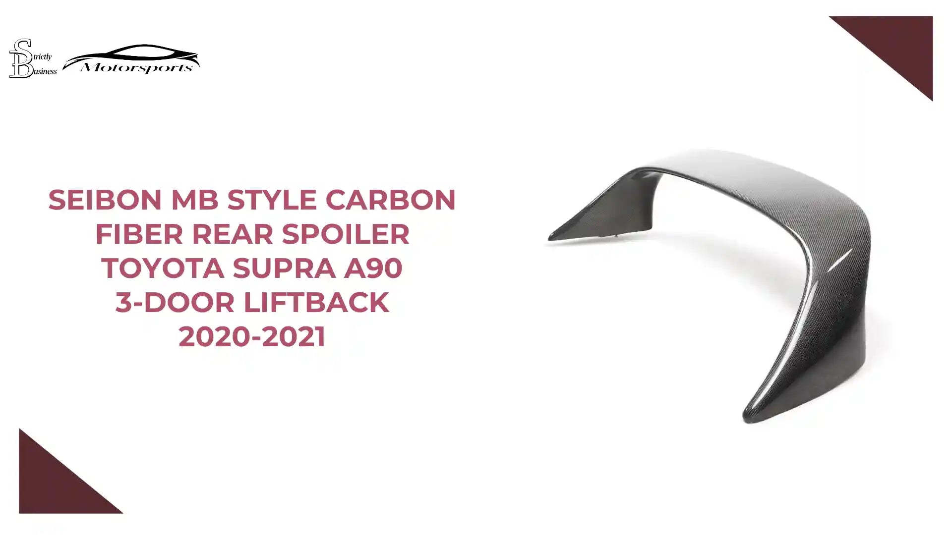 Seibon MB Style Carbon Fiber Rear Spoiler Toyota Supra A90 3-Door Liftback 2020-2021 by@Outfy