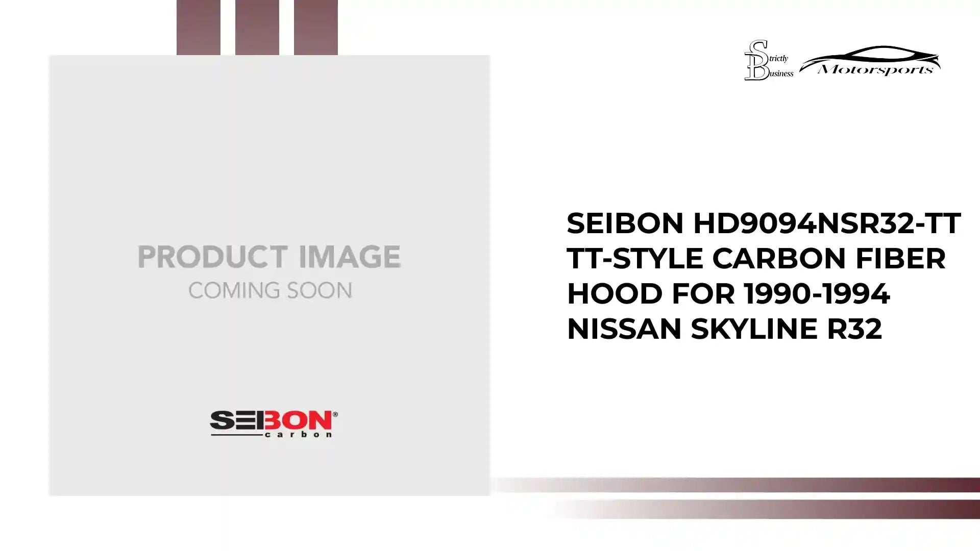 Seibon HD9094NSR32-TT TT-style carbon fiber hood for 1990-1994 Nissan Skyline R32 by@Outfy