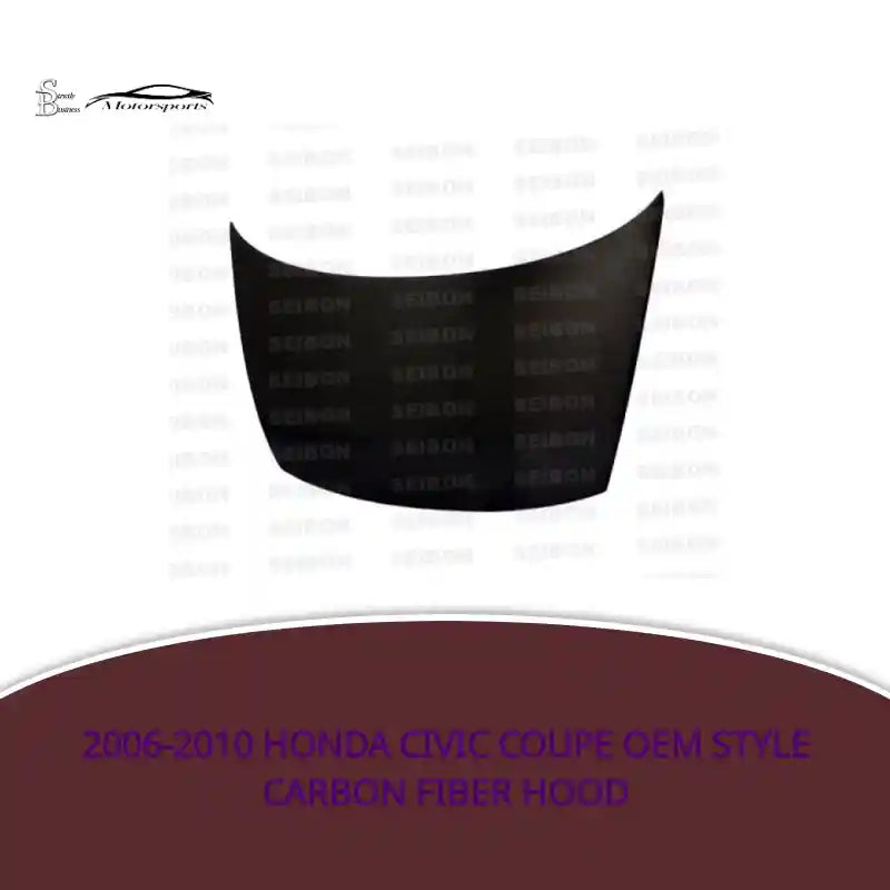 2006-2010 Honda Civic Coupe OEM Style Carbon Fiber Hood by@Outfy