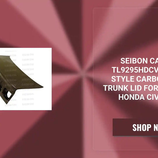 Seibon Carbon TL9295HDCV2D OEM-style Carbon Fiber Trunk Lid For 1992-1995 Honda Civic 2DR by@Outfy