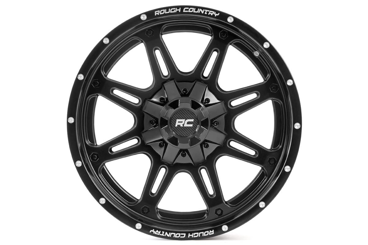 Rough Country 94 Series Wheel | One-Piece | Matte Black | 20x10 | 8x6.5 | -18mm | 1988-2000