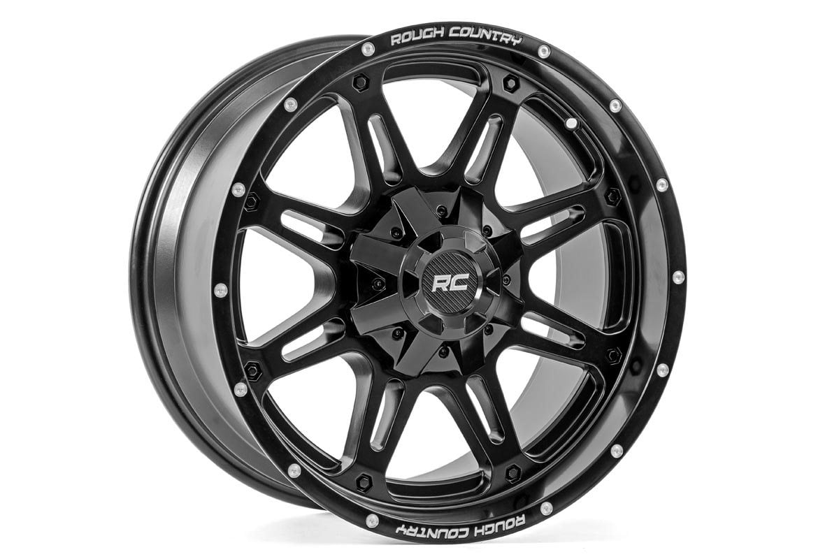 Rough Country 94 Series Wheel | One-Piece | Matte Black | 20x10 | 8x6.5 | -18mm | 1988-2000