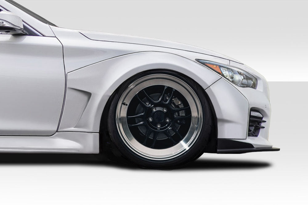 2014-2022 Infiniti Q50 Duraflex Redline Wide Body Front Fender Flares - 4 Piece  FRP