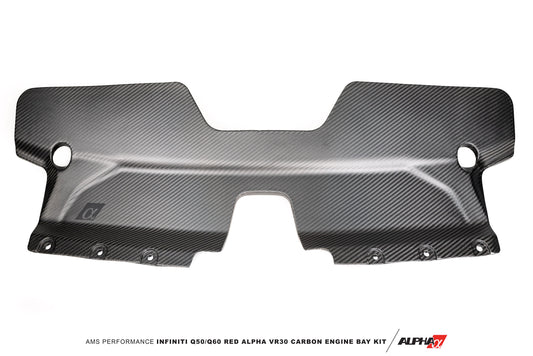 AMS Performance Red Alpha Matte Carbon Front Duct Infiniti Q50 | Q60 2016-2022