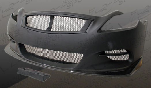 08-13 Infiniti G37 2Dr Zelda Front Bumper With Carbon Lip