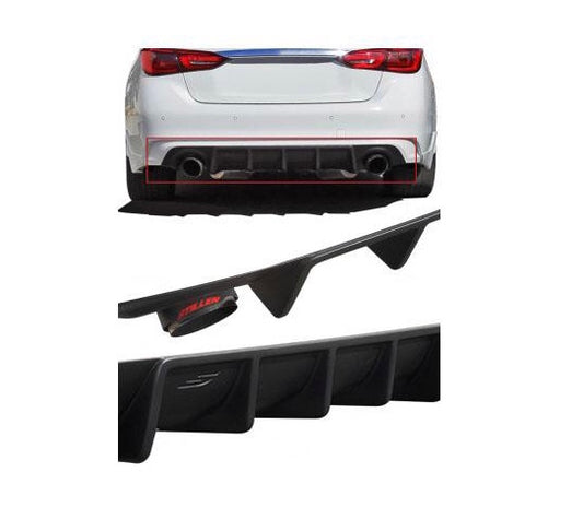 Stillen Urethane Rear Diffuser Matte Black Infiniti Q50 2018