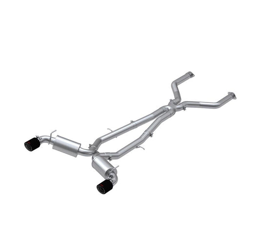 MBRP 3 Inch Cat Back Exhaust System Dual Rear For 17-21 Infiniti Q60 3.0L RWD/AWD T304 Stainless Steel With Carbon Fiber Tips