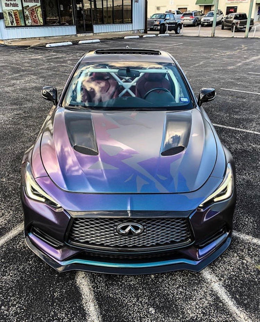 2017+ Q60 Coupe SBGT CF Hood /with low pressure hood struts