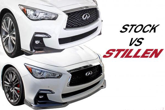 Stillen Urethane Front Splitter Matte Black Infiniti Q50 Sport 2018