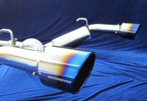 Motordyne Exhaust With 4.5" Blue Rolled Tips Nissan 370Z 2009-2020