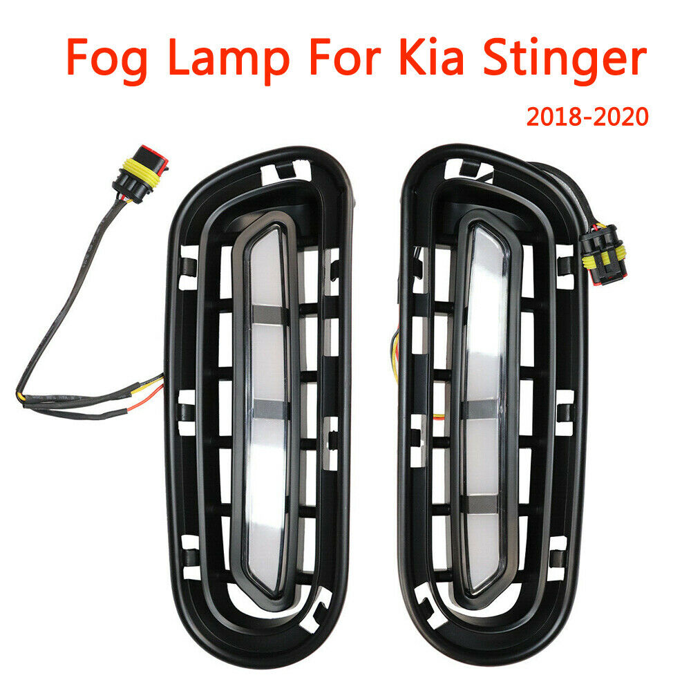 Kia Stinger 2018 2019 2020 LED Daytime Running Light Front Fog lamps Set